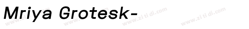 Mriya Grotesk字体转换